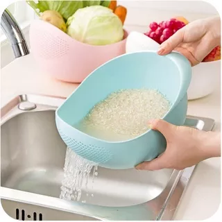 Saringan Baskom Pencuci Peniris Pengering Beras Sayur Buah Biji Kacang / Rice Vegetable Seed Nut Washer Colander Drainer Strainer / Alat Dapur Multifungsi Serbaguna Saring Cuci