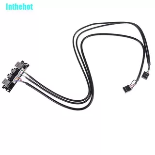 [Inthehot] 1Pc Computer Front Panel Usb 2.0 Audio Port Cable Motherboard Connection Cable