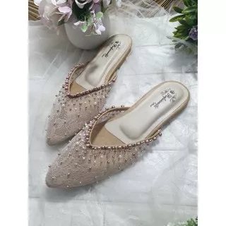 flatshoes anayya Nude brukat cream yg cantik