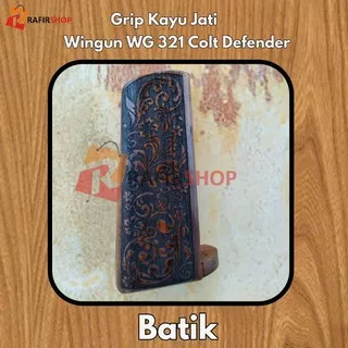 Grip Kayu Jati 321 Defender motif Batik