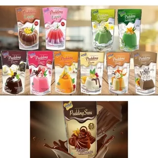 Nutrijell pudding susu Pudding Powder Forisa Nutrijell Puding Susu rasa buah Nutrijell Puding susu Coklat Belgian