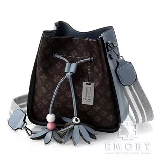 Tas Emory Sulivan Monogram set 2in1 emory original tas selempang wanita