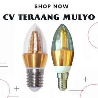 LAMPU LED CANDLE E14 E27 5WATT NYALA KUNING JASTEC