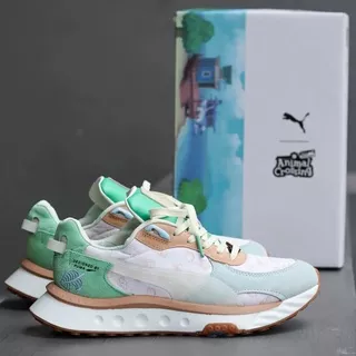 Sepatu Puma Animal Crossing Putih Tosca White Sneakers Wanita Olahraga Sport Lari