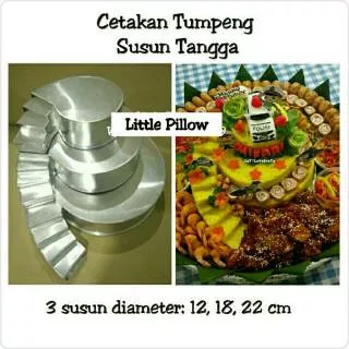 (SUSUN TANGGA BULAT) Cetakan Tumpeng Susun/ Cetakan Tumpeng Tangga