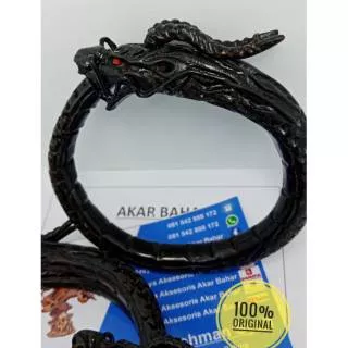 GELANG AKAR BAHAR HITAM UKIR NAGA