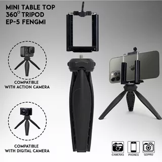 tripod meja mini 360° tripod hp kamera portable mini plus holder U table top tripod EP5
