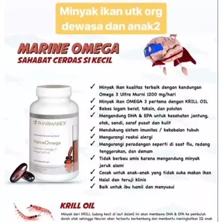 ORIGINAL Nu Marine Omega 3 mengandung minyak ikan vitamin peningkat sistem imun tubuh glowing skin krill oil anti radang peradangan sendi maag lambung