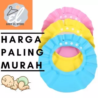 Topi Pelindung air bayi Mandi Keramas anak Baby Kids Shower Cap Import Rubber Lucu Warna warni