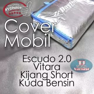 Cover Body Mobil Sarung Tutup Mobil Escudo 2.0 Kijang Short Vitara Kuda Bensin Bungkus Bodi - Silver