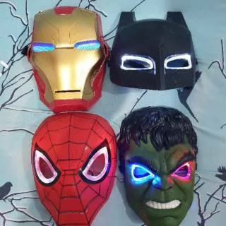 topeng mainan anak superhero captain amerika iron man spiderman ultraman hulk avengers