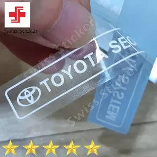 Grosir Stiker Toyota Security System tempel dalam kaca Keren