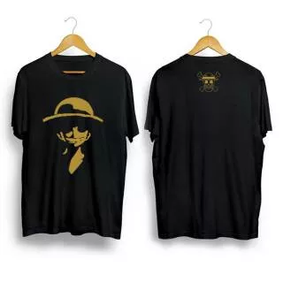 Kaos Tshirt Baju Obral Murah Combed 30S Distro ANIME Logo ONE PIECE LUFFY Polos Sablon