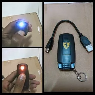 Gantungan Kunci Korek Api Elektrik Ferrari + Senter Led Limited!
