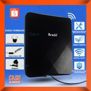 Arashi Antena Digital TV Indoor & Outdoor Antenna Sinyal Kuat ADA-1002 Full HD 1080 GARANSI 1 Tahun
