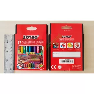 Pensil warna Joyko Pendek isi 12 (ada penghapus diatas)