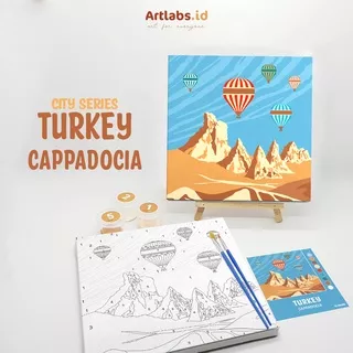 CAPPADOCIA - Paint By Number 10 Color [City Series] | Artlabs.id | Painting Kit | Melukis | Kanvas 20x20