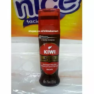 SEMIR SEPATU KIWI CAIR BOTOL POLES COKLAT KIWI INSTANT POLISH CHOCOLATE 75ml