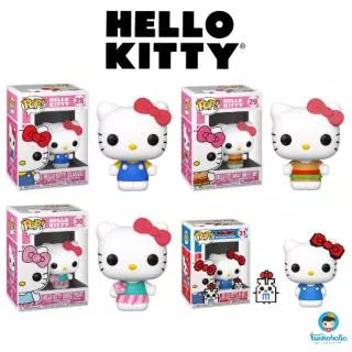Funko POP! Set Promotion Sanrio - Hello Kitty Classic, Kawaii Burger Shop, Sweet Treat, 8-Bit