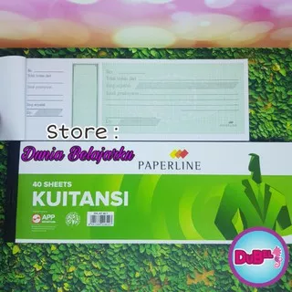 Paperline Kwitansi / Kuitansi 1 Rangkap Ukuran Kecil / Tanggung / Besar [1 Buku Isi 40 Lembar]