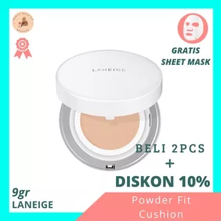 Cushion Laneige Powder Fit Cushion SPF 50++ (Menutup Pori pori) Awet sepanjang hari Tahan Lama Ringan Krim Glowing Cream Glow Bedak Cair Bedak Basah Alas Bedak Alas Foundation ORIGINAL