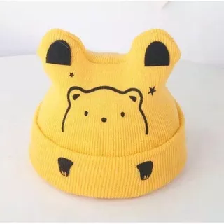 topi bayi rajut motif karakter panda topi rajut bayi perempuan topi kupluk rajut unisex