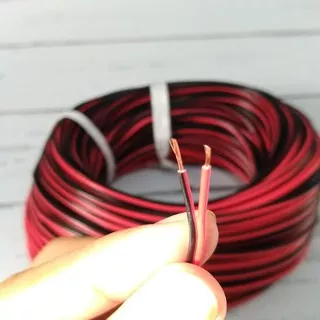 kabel merah hitam 24AWG 24 awg tembaga murni kabel bagus per meter