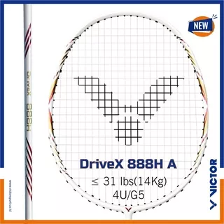 Raket Badminton Victor Drive X 888 H / DriveX 888H A Putih