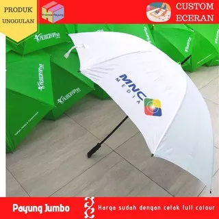 [ payung custom eceran ] payung jumbo besar golf cetak gambar bebas logo tulisan custom digital