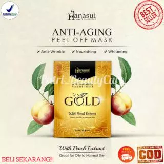 [COD] HANASUI SHISEIDO PEEL OFF FACE MASK GOLD ANTI AGING / MASKER WAJAH ANGKAT KOMEDO SACHET