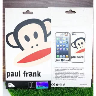 Screen Guard Stiker Pelindung Layar Paul Frank Jerapa Monkey Samsung S5