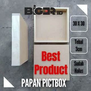 Bingkai Pictbox 30X30 / Papan Pict Box Termurah 30cmX30cm Fotoblok 30X30 Kotak Foto Blok 30cm X 30cm Frameless pictbox Uk 30 X 30 Fotobox MDF Frame Foto 30X30 Tatakan Foto 3D Papan Foto 3D Framelees Kotak Tatakan Hantaran Hampers Biger.Id Home Decor