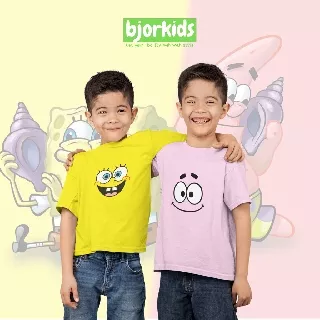 Baju Kaos  Spongebob Patrick MrCrab Untuk Bayi - Dewasa Big Size Bahan Katun Combed 30s NAKED & FREE