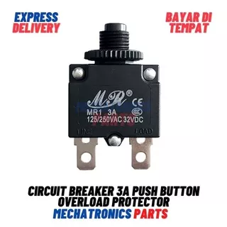 [5707] Circuit Breaker 3A Push Button Overload Protector