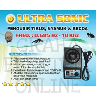 NEW ULTRASONIC Pengusir Tikus Nyamuk Kecoa 5W 220V Anti Racun