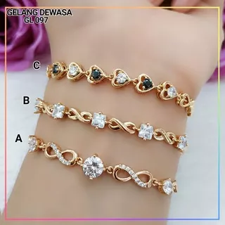 Gelang xuping gelang dewasa premium mewah GL 097 lapis emas gold