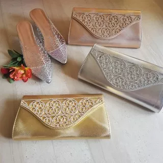 FARNELL - Sale! Clutch Farnell Bag Kondangan Cantik Tas Pesta Kristal Permata Mewah