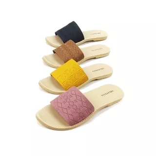 Sandal Rajut Wanita Sendal Rajut Slob Sandal Flat Rajut (Free Dust Bag) Velonesia - Kamala