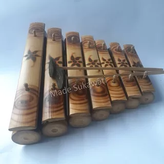 Gamelan bambu kerajinan alat musik pukul daun 7
