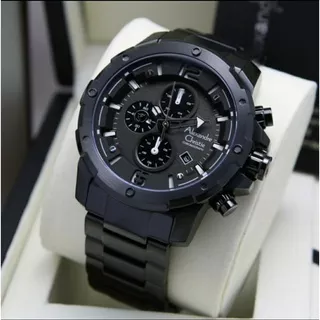 ORIGINAL GARANSI RESMI JAM TANGAN PRIA ALEXANDRE CHRISTIE FULL BLACK RANTAI STAINLESS STEEL ARLOJI WATCH COWOK ALEXANDER CRISTIE CRISTY LAKI HITAM AC6410 AC 6410