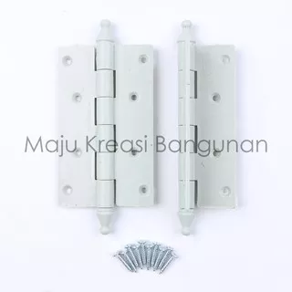 Engsel Pintu Plastik PVC 4.5 Inch 4,5 Inci Pintu Kamar Mandi Toilet WC Plastic Door Hinges Putih