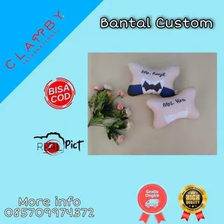 Car Set Bantal Mobil custom |Headrest Bantal /Sandaran Jok Mobil custom nama