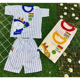 baju bayi baseball pendek Setelan 3-18 Bulan