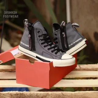 Sepatu Converse Chuck All Star High Enshadower Zipper Grey
