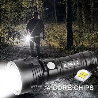 XHP70 Super Powerful LED Flashlight L2 spotlight Torch USB Rechargeable torch light outdoor lighting Waterproof Lamp Ultra Bright Lantern Camping p70