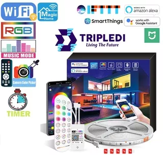 LED Strip RGB SMD5050 Wifi Bluetooth TRIPLEDI Smart Light 5 10 Meter Lampu Remote Controller Waterproof