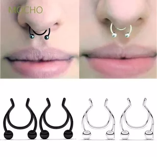 MOCHO Fashion Jewelry Piercing Jewelry 1pcs Body Jewelry Nose Rings Ball New Fake Septum Piering Nasal Septum Stainless Steel/Multicolor