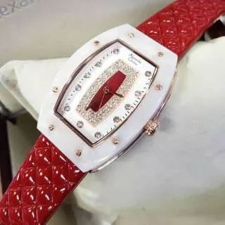 Jam Tangan Alexandre Christie AC 2638 Leather Red Rosegold Original