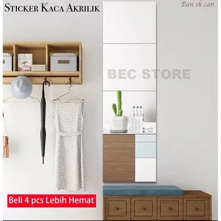 [IKEA] Cermin DROMMARE Acrylic Plastic Stiker Tempel Wallpaper Kaca Kamar Mandi / Tidur Mirror