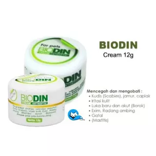 Biodin Cream Antiseptic Obat Jamur Scabies Kucing Anjing Kelinci / Salep jamur kucing anjing